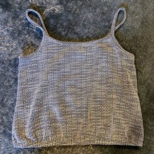 Loft bubble tank, navy and ivory, size small